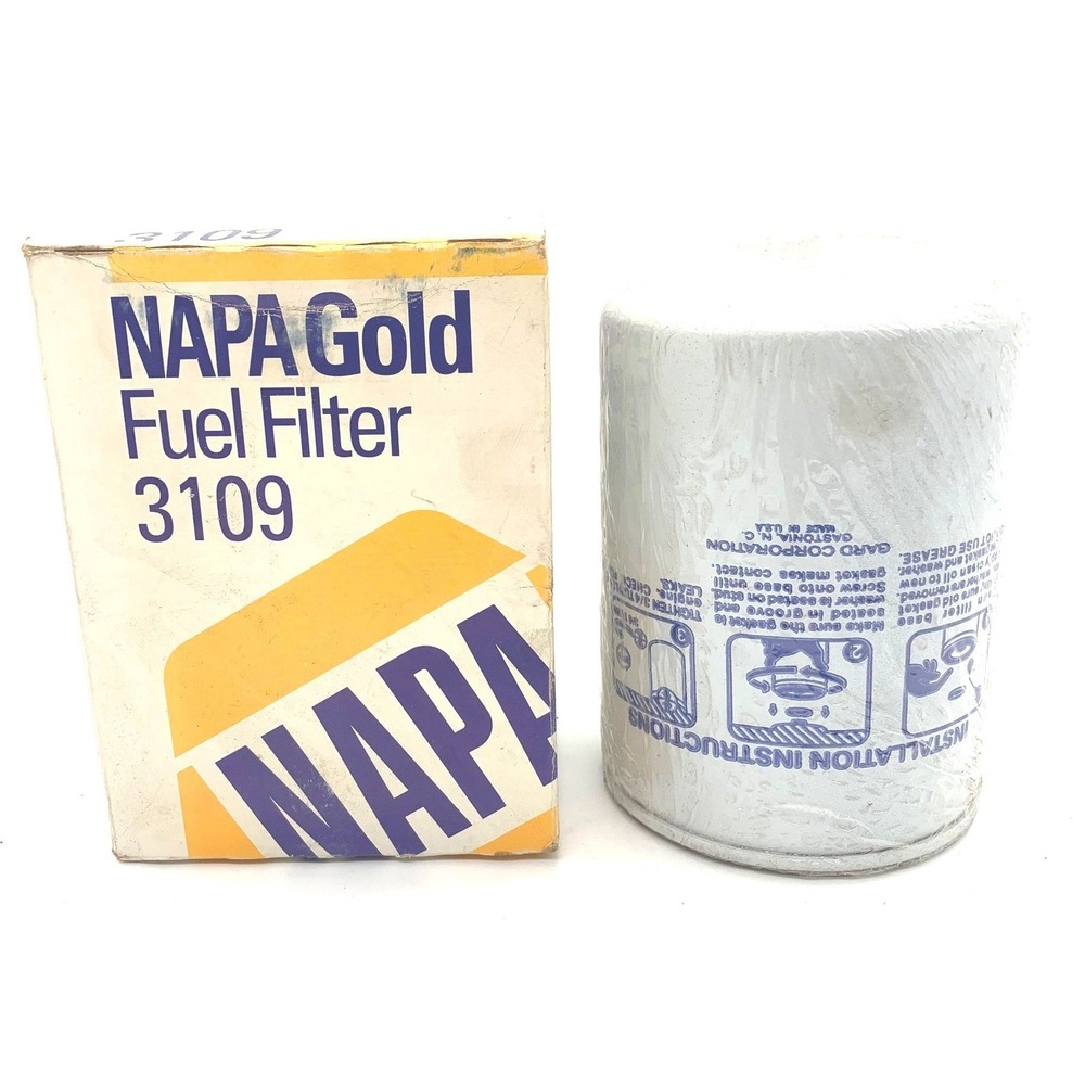 NAPA Gold Fuel Filter 3109 White Steel Spin-On Engine Protection New in Box